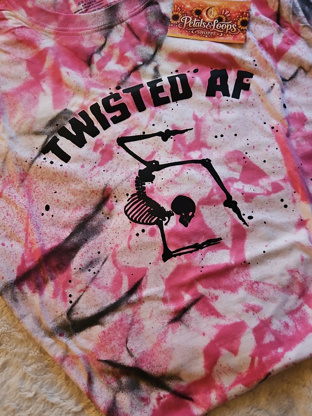 George White Pink Tie-Dye "Twisted AF" Graphic Tee